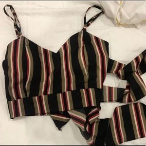 Back tie striped stop